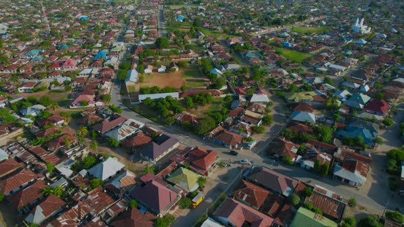 Aerial view of Tanga city, Tanzania