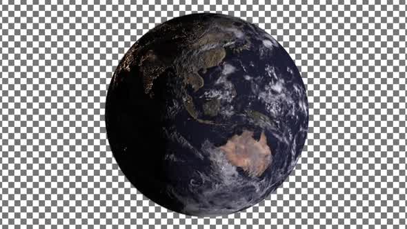 Earth Globe Rotate 4K Resolution With Alpha