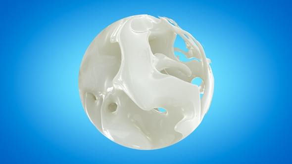 Creamy Milk Splash In Sphere