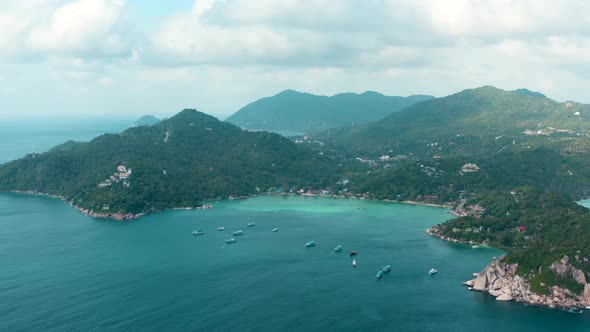 Aerial View of Koh Tao Samui Province Thailand South East Asia