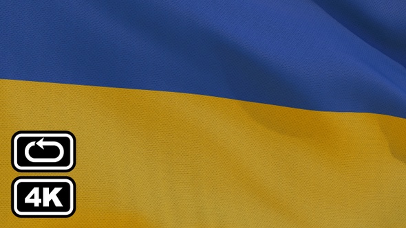 Ukraine Flag 4K Seamless Loop