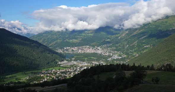 Bourg Saint Maurice in the Tarentaise valley, Savoie department, France.
