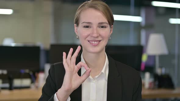 Portrait of Beautiful Young Businesswoman Doing Video Chat