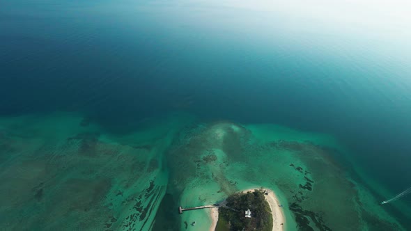 Abandoned island in the gulf of mexico