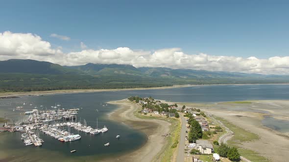 Aerial View of Beach During a Sunny Summer Day.