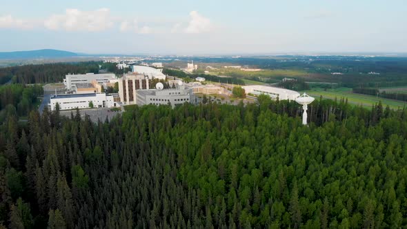 4K Drone Video of AK-Fairbanks-2022-University-Village on George Parks Highway Alaska Route 3 Near A