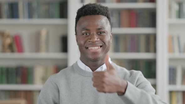 Portrait of African Man Showing Thumbs Up Sign