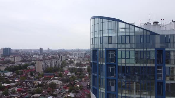 Residential buildings on the Kuban embankment "Admiral". The Kuban River.