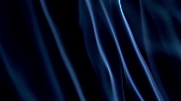Blue Smoke Abstract Slow Motion on Black Background.