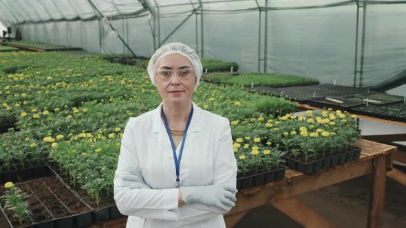 Portrait of Agricultural Scientist in Hothouse