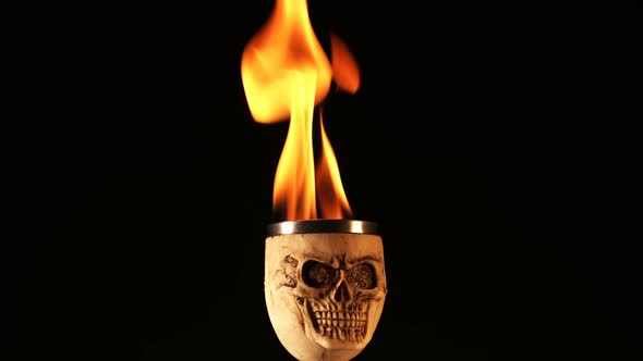 Fire On Skull Head  alt