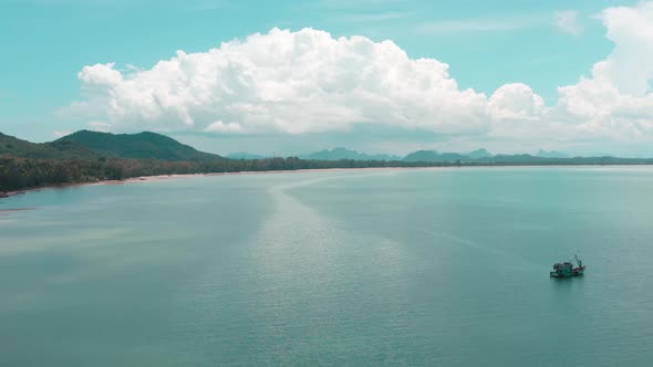 Aerial Footage of Koh Yao Yai, Island in the Andaman Sea Between Phuket and Krabi Thailand