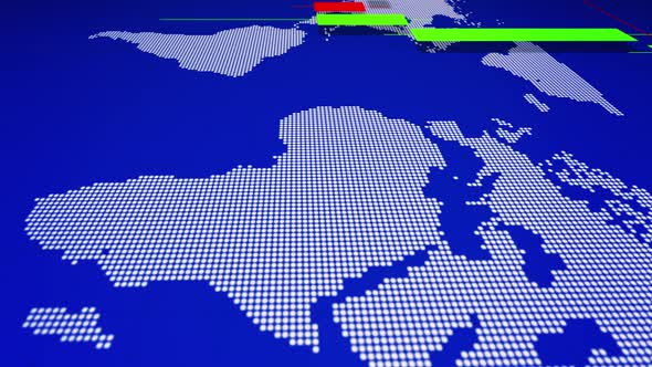 Candlestick Chart with World Map