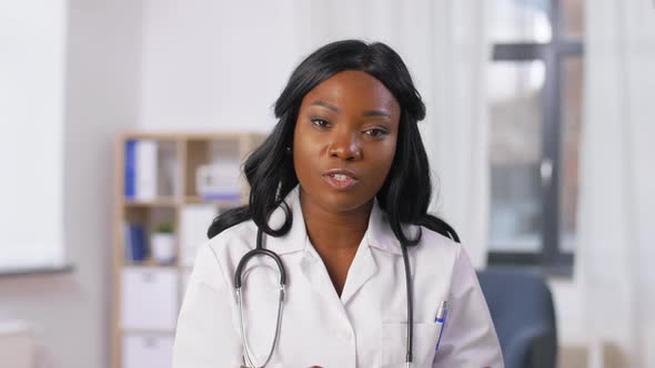 African American Doctor Having Online Consultation