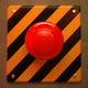 Close up of a big red vintage button during a dangerous emergency situation. - VideoHive Item for Sale