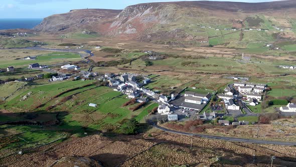 Aerial View of Glencolumbkille in County Donegal Republic of Irleand