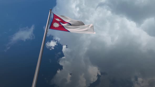 Nepal Flag Waving 2K