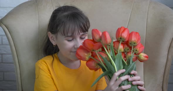 Photo with Spring Bouquet