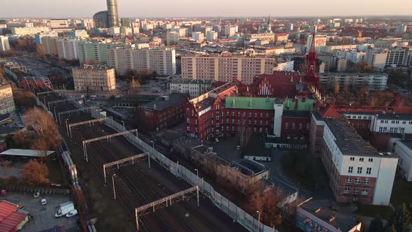 Aerial View of Residential Area in Europe City