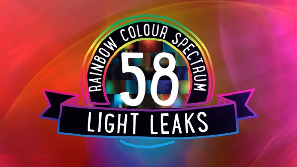 58 Rainbow Colour Spectrum Light Leaks - HD