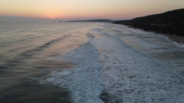 Sunrise Sea Ocean Waves Drone