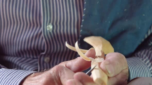 Wooden spoon making and spoon master, traditional.