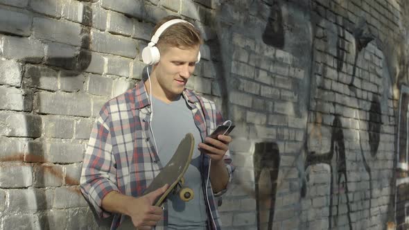 Young Man Listening to Music