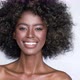 Smiling Black Woman with Curly Hair - VideoHive Item for Sale