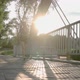 Asian Young Beautiful Woman Running for Health in the Evening Sunset on the Bridge in Public Park - VideoHive Item for Sale