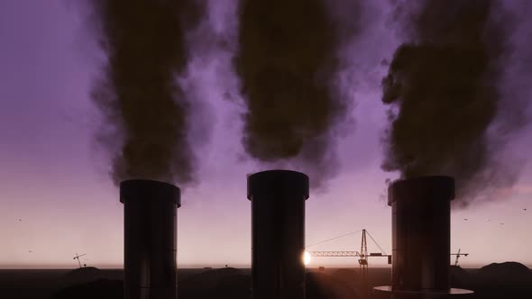 Pollution in Industrial Areas 4K