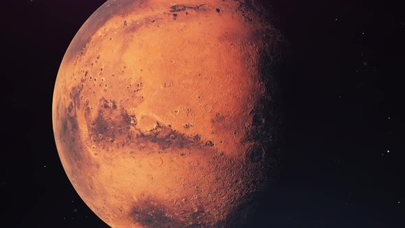 planet mars zoom in animation