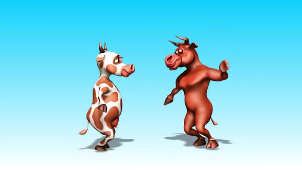  Bull and Cow - Fun Cartoon Dance 1