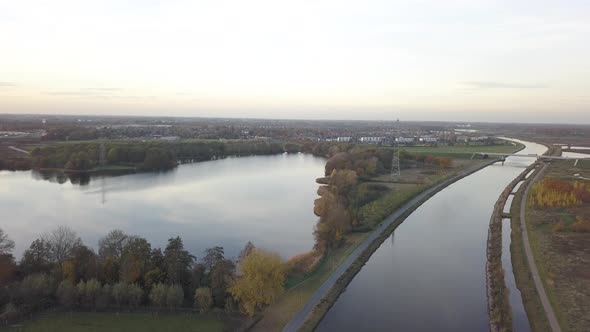 canal view in Holland. Shot in 4K and 30 frame pr second.