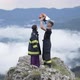 Happy Firefighter with his Wife in the Mountains - VideoHive Item for Sale