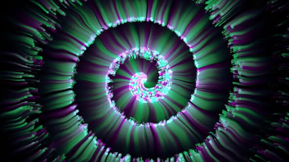 Abstract Spiral Colorful Moving Particles V18