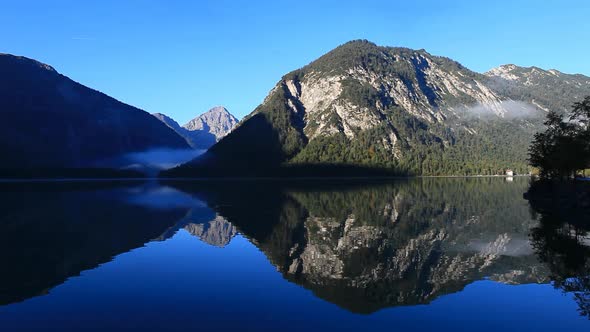 Real time shot of Plansee in Tyrol, Austria