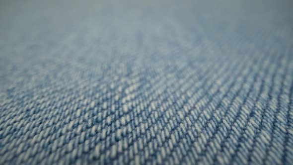 Macro Blue Denim Fabric Background