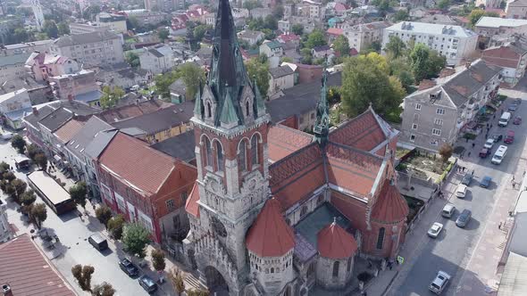 Aerial of the Dominican Church of St. Stanislaus