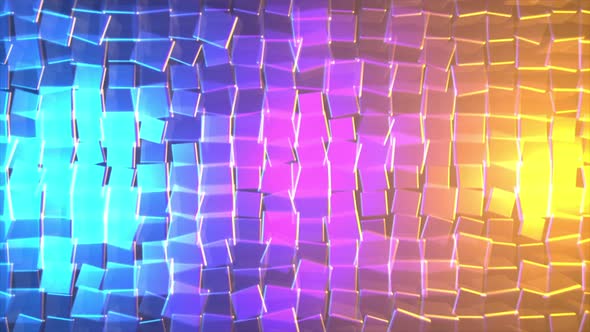 3d multicolored glittering cubes