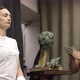 Man Sculptor Creates Sculpt Bust Clay Human Woman Sculpture - VideoHive Item for Sale