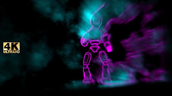 Futuristic Background Humanoid