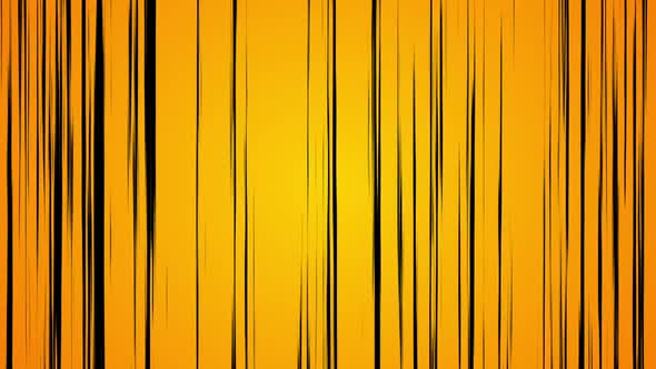 Anime Speed Vertical Black Lines Orange Background