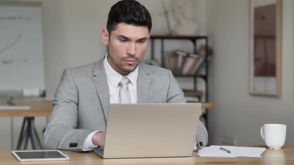 Shocked Businessman Wondering for Results