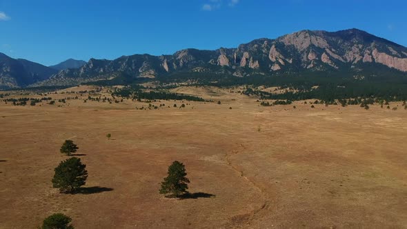 View of the Boulder Flatirons