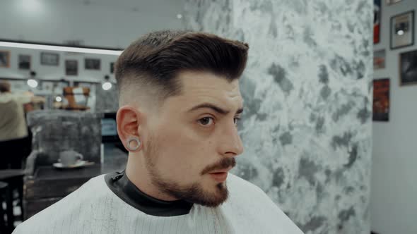 Cline Shows the Barber Editing a Haircut. Unhappy Customer. 