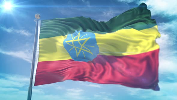 4K 3D Ethiopia Flag