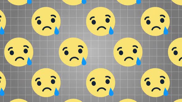 Facebook Sad Emoji Icon Background