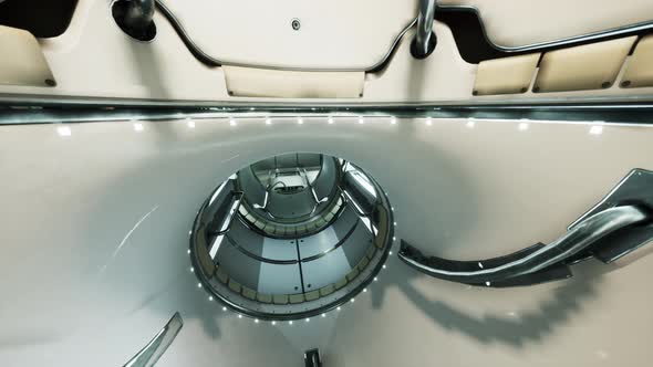 Interior of Futuristic Internation Space Station