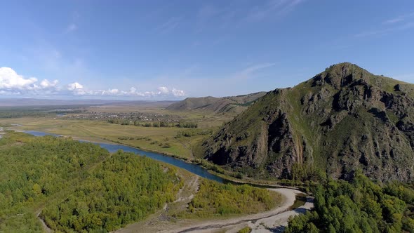 Mountain on River Side