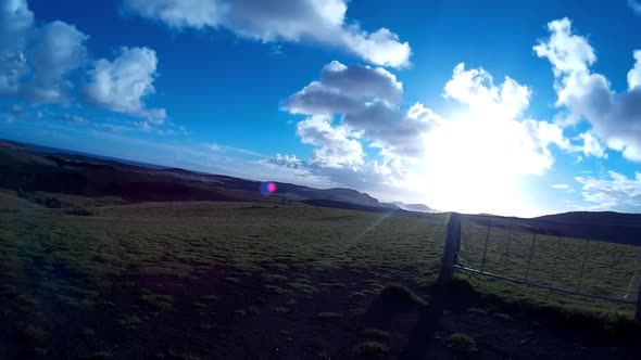 Person is running in the sunset - Timelapse